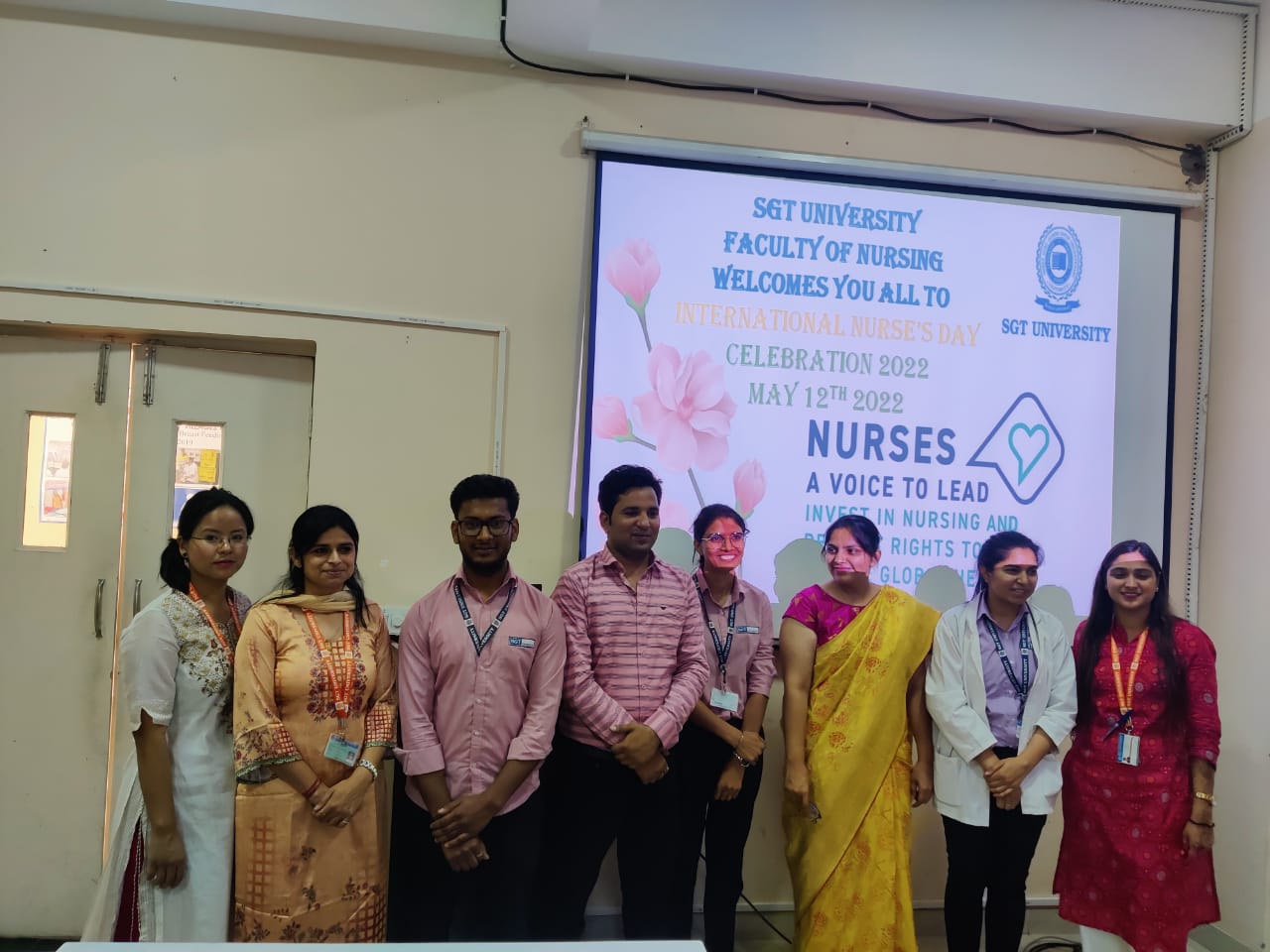 THE FACULTY OF  NURSING, SGT UNIVERSITY CELEBRATED INTERNATIONAL NURSES DAY ON 12TH MAY 2022